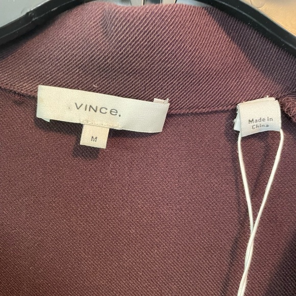 NEW Vince plum blouse with tie neck. Size M NWT - Picture 8 of 10
